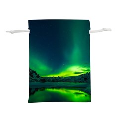 Iceland Aurora Borealis Lightweight Drawstring Pouch (L)