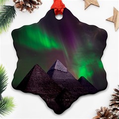 Aurora Northern Lights Phenomenon Atmosphere Sky Ornament (snowflake) by Grandong