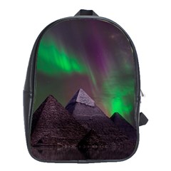 Aurora Northern Lights Phenomenon Atmosphere Sky School Bag (xl) by Grandong