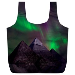 Aurora Northern Lights Phenomenon Atmosphere Sky Full Print Recycle Bag (xl) by Grandong