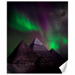 Aurora Stars Sky Mountains Snow Aurora Borealis Canvas 20  X 24  by Grandong