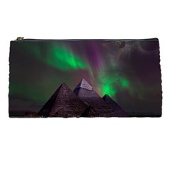 Aurora Stars Sky Mountains Snow Aurora Borealis Pencil Case by Grandong