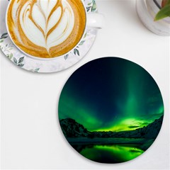 Iceland Aurora Borealis UV Print Round Tile Coaster