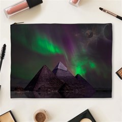 Aurora Stars Sky Mountains Snow Aurora Borealis Cosmetic Bag (xl) by Grandong