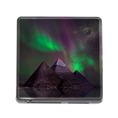 Aurora Stars Sky Mountains Snow Aurora Borealis Memory Card Reader (square 5 Slot) by Grandong