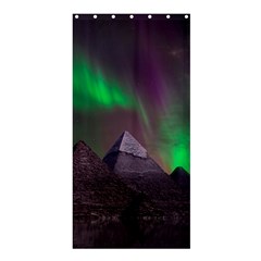 Aurora Stars Sky Mountains Snow Aurora Borealis Shower Curtain 36  X 72  (stall)  by Grandong