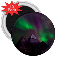 Aurora Northern Lights Celestial Magical Astronomy 3  Magnets (10 Pack)  by Grandong