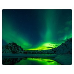 Iceland Aurora Borealis Premium Plush Fleece Blanket (Medium)