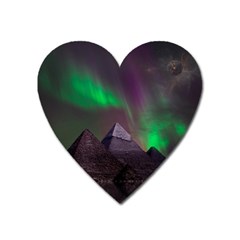 Aurora Northern Lights Celestial Magical Astronomy Heart Magnet by Grandong