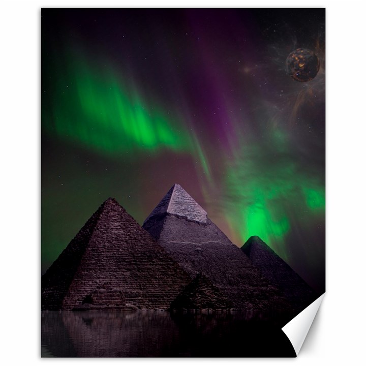 Aurora Northern Lights Celestial Magical Astronomy Canvas 11  x 14 