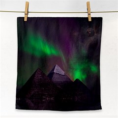 Aurora Northern Lights Celestial Magical Astronomy Face Towel by Grandong