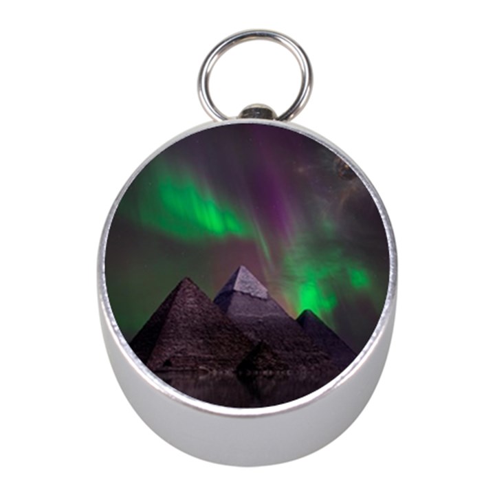 Aurora Northern Lights Celestial Magical Astronomy Mini Silver Compasses