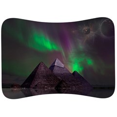 Aurora Stars Sky Mountains Snow Aurora Borealis Velour Seat Head Rest Cushion by Grandong