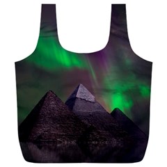 Aurora Northern Lights Phenomenon Atmosphere Sky Full Print Recycle Bag (xxl) by Grandong