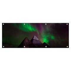 Aurora Northern Lights Phenomenon Atmosphere Sky Banner And Sign 8  X 3  by Grandong