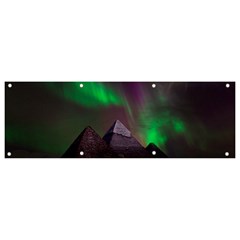 Aurora Northern Lights Phenomenon Atmosphere Sky Banner And Sign 9  X 3  by Grandong