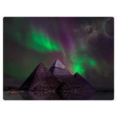 Aurora Stars Sky Mountains Snow Aurora Borealis Two Sides Premium Plush Fleece Blanket (extra Small) by Grandong