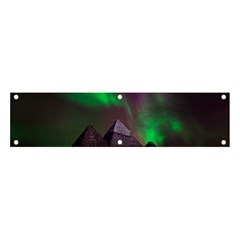 Aurora Northern Lights Celestial Magical Astronomy Banner And Sign 4  X 1  by Grandong