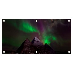 Aurora Northern Lights Celestial Magical Astronomy Banner And Sign 4  X 2  by Grandong