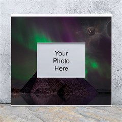 Aurora Northern Lights Celestial Magical Astronomy White Wall Photo Frame 5  X 7  by Grandong