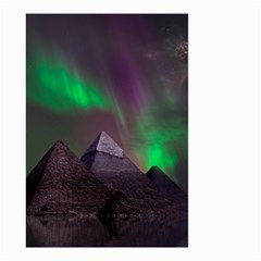 Fantasy Pyramid Mystic Space Aurora Small Garden Flag (two Sides) by Grandong