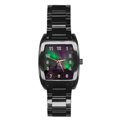 Fantasy Pyramid Mystic Space Aurora Stainless Steel Barrel Watch by Grandong