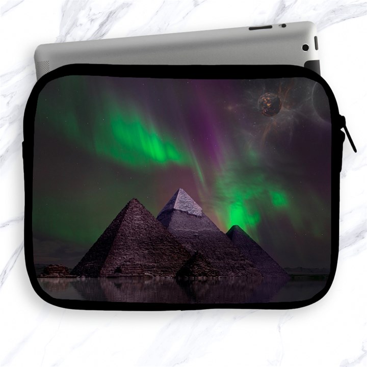 Fantasy Pyramid Mystic Space Aurora Apple iPad 2/3/4 Zipper Cases