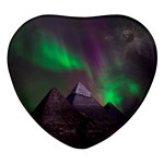 Fantasy Pyramid Mystic Space Aurora Heart Glass Fridge Magnet (4 pack) Front