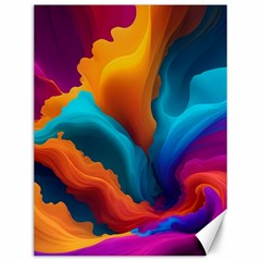 Colorful Fluid Art Abstract Modern Canvas 12  X 16  by Ravend