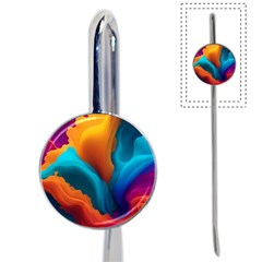 Colorful Fluid Art Abstract Modern Book Mark by Ravend