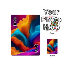 Colorful Fluid Art Abstract Modern Playing Cards 54 Designs (mini)