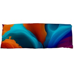 Colorful Fluid Art Abstract Modern Body Pillow Case (dakimakura) by Ravend