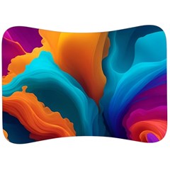 Colorful Fluid Art Abstract Modern Velour Seat Head Rest Cushion