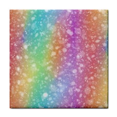 Rainbow Colors Spectrum Background Tile Coaster by Ravend