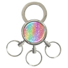 Rainbow Colors Spectrum Background 3-ring Key Chain by Ravend