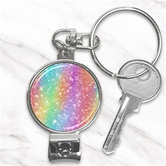 Rainbow Colors Spectrum Background Nail Clippers Key Chain by Ravend