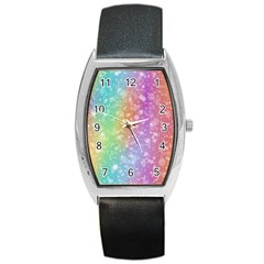 Rainbow Colors Spectrum Background Barrel Style Metal Watch by Ravend