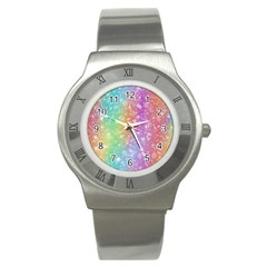 Rainbow Colors Spectrum Background Stainless Steel Watch by Ravend