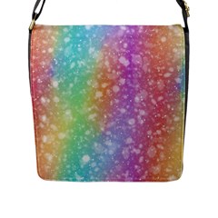 Rainbow Colors Spectrum Background Flap Closure Messenger Bag (l) by Ravend