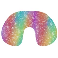 Rainbow Colors Spectrum Background Travel Neck Pillow by Ravend