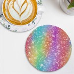 Rainbow Colors Spectrum Background UV Print Round Tile Coaster Front