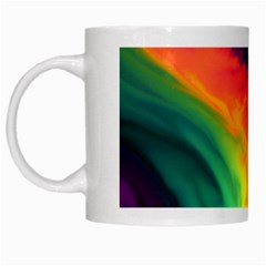 Rainbow Colorful Abstract Galaxy White Mug by Ravend