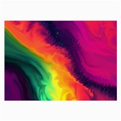 Rainbow Colorful Abstract Galaxy Large Glasses Cloth (2 Sides) by Ravend