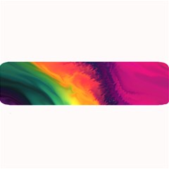 Rainbow Colorful Abstract Galaxy Large Bar Mat by Ravend