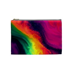 Rainbow Colorful Abstract Galaxy Cosmetic Bag (medium) by Ravend