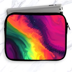 Rainbow Colorful Abstract Galaxy Apple Ipad 2/3/4 Zipper Cases by Ravend