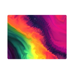 Rainbow Colorful Abstract Galaxy Premium Plush Fleece Blanket (mini) by Ravend