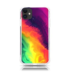 Rainbow Colorful Abstract Galaxy Iphone 11 Tpu Uv Print Case by Ravend