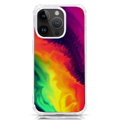 Rainbow Colorful Abstract Galaxy Iphone 14 Pro Tpu Uv Print Case by Ravend