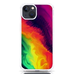 Rainbow Colorful Abstract Galaxy Iphone 13 Tpu Uv Print Case by Ravend